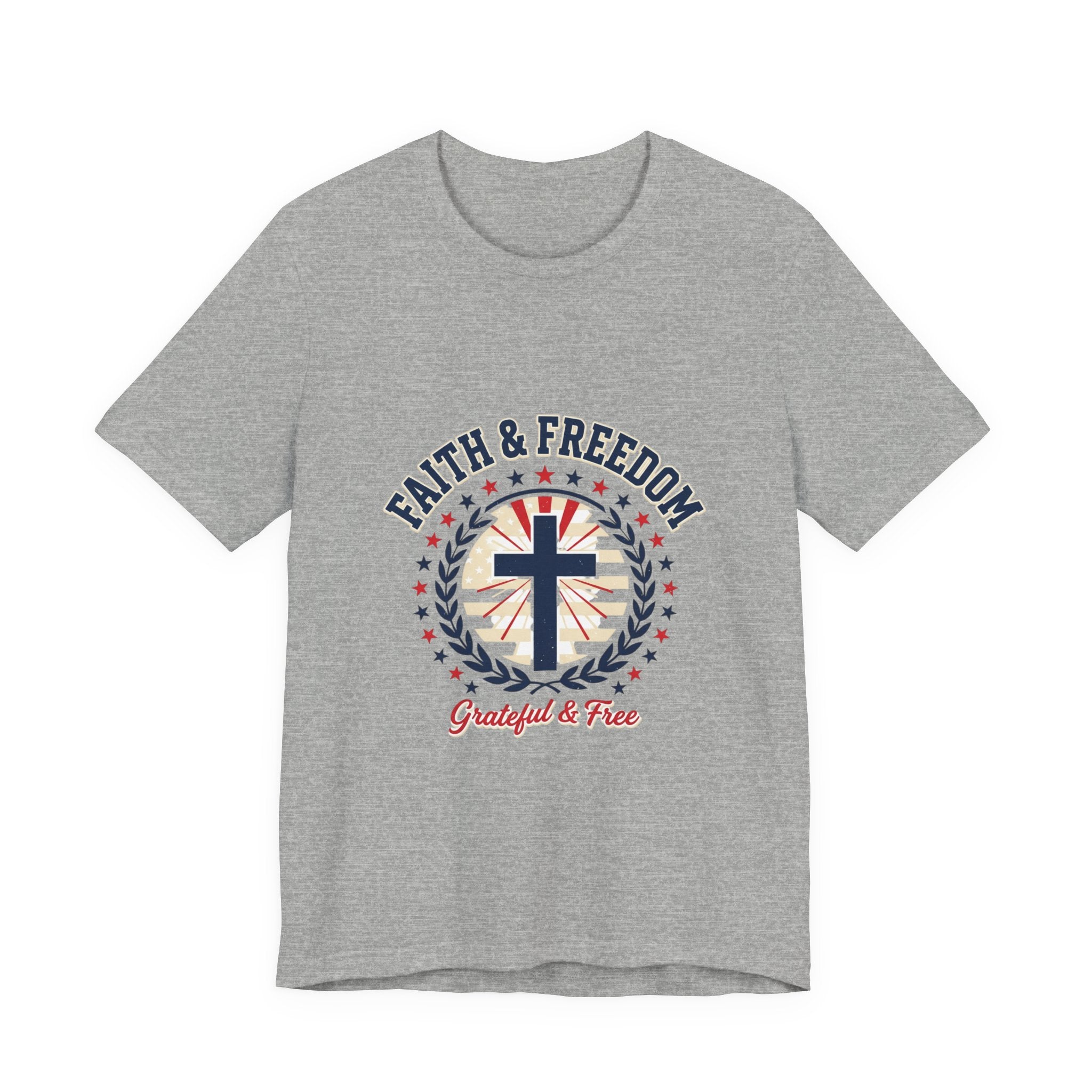 Faith & Freedom Cross Tee | Patriotic, Faith-Based July 4th Vintage Americana