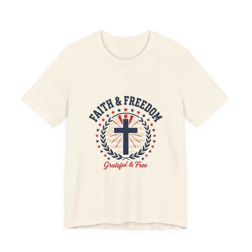 Faith & Freedom Cross Tee | Patriotic, Faith-Based July 4th Vintage Americana
