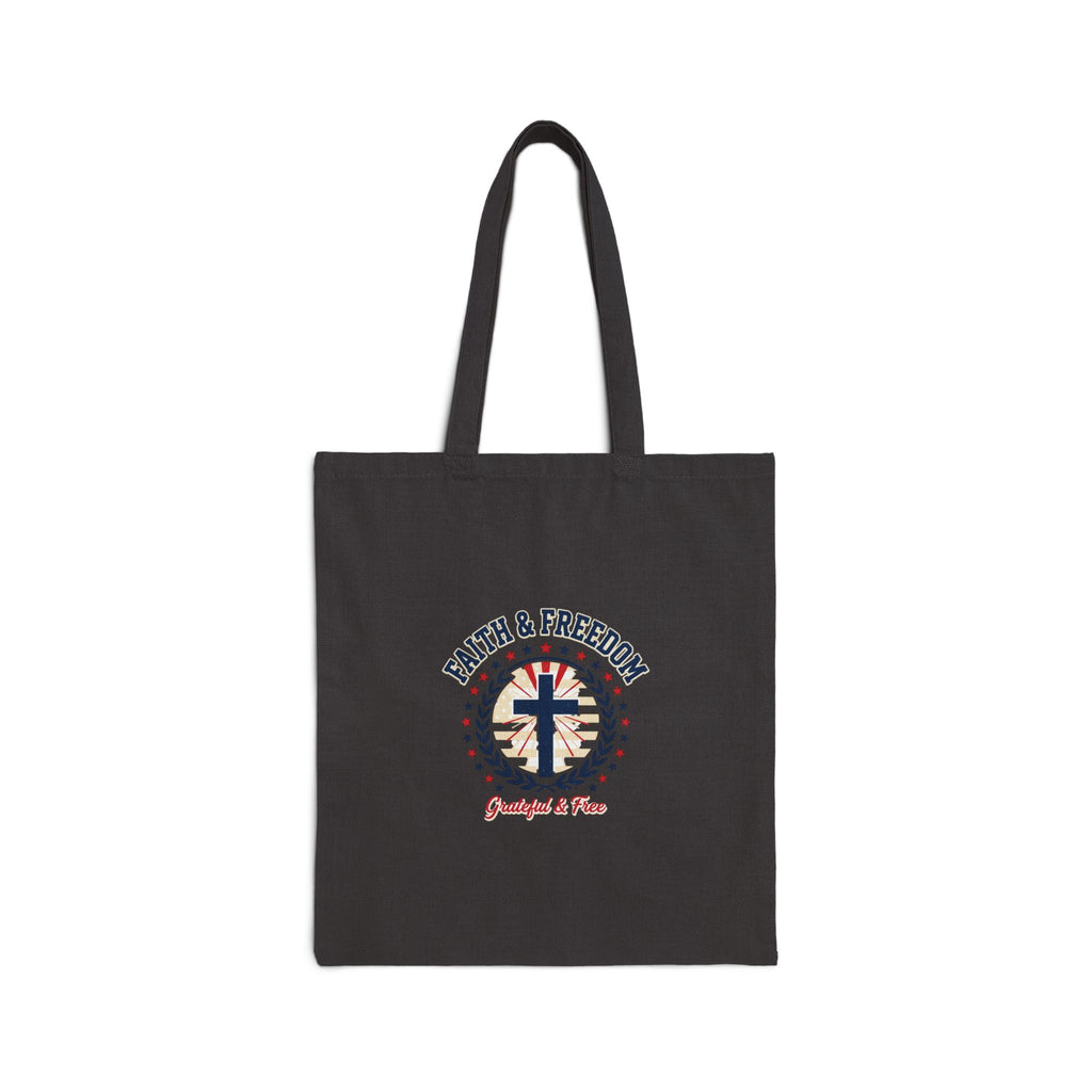 Faith & Freedom Cross Tote | Patriotic, Faith-Based July 4th Vintage Americana